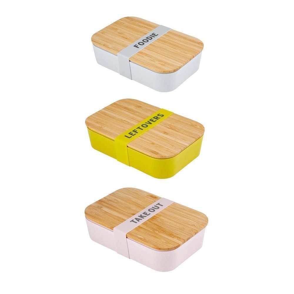 Bamboo Lunch Box 3 Pack for Meal Prep NWT